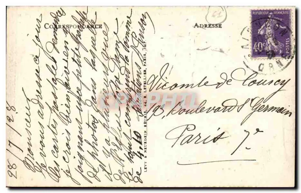 Alençon — Place d'Armes — Papeterie Auguste Pinson, 4 rue du Bergail - Verso