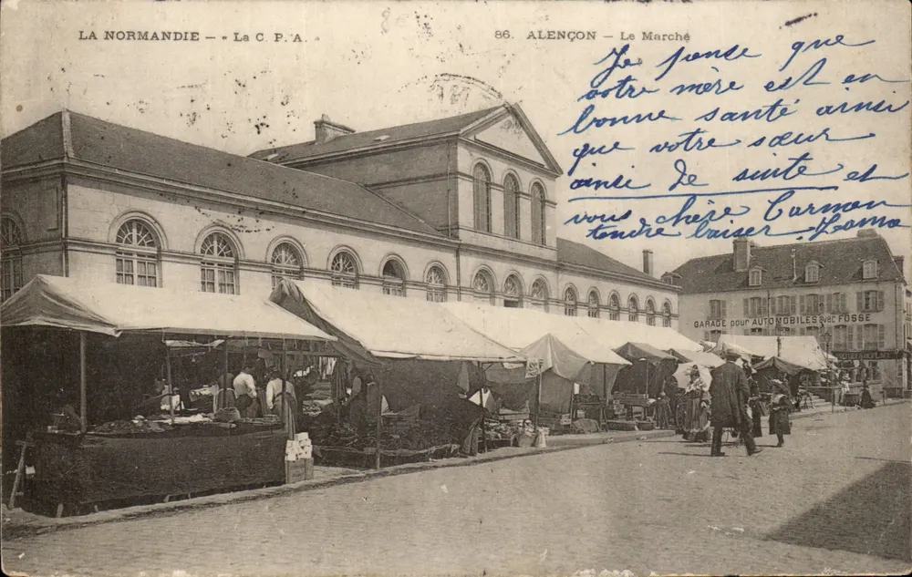 Alençon — Der Markt — Vintage Postcard/Antike Ansichtskarte n°86 - Vorderseite