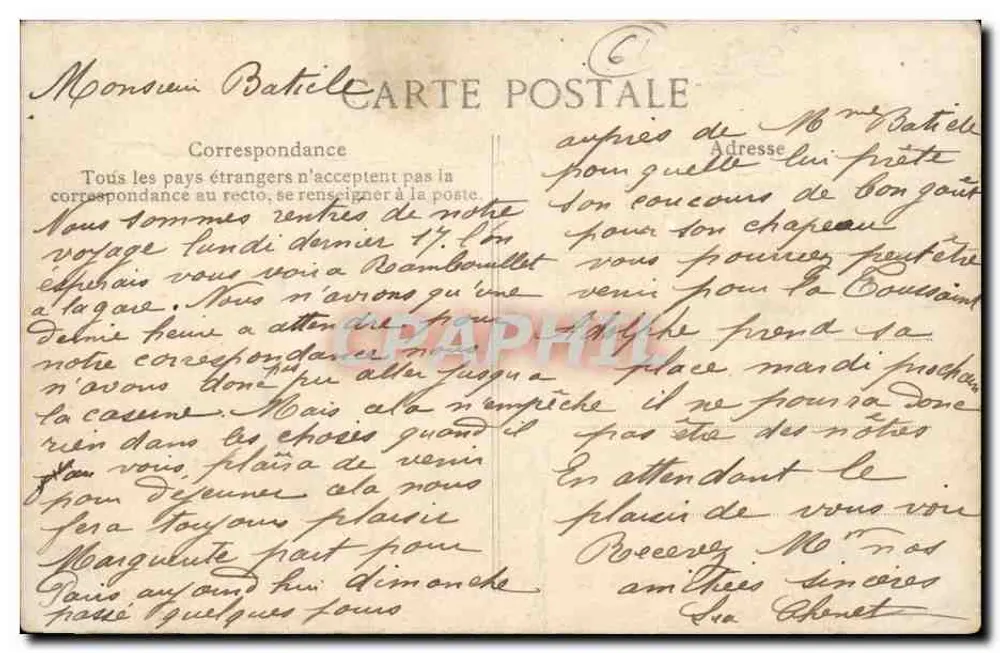 École primaire publique de jeunes filles — ALENÇON (Orne) — LA NORMANDIE, n°100 - Rückseite