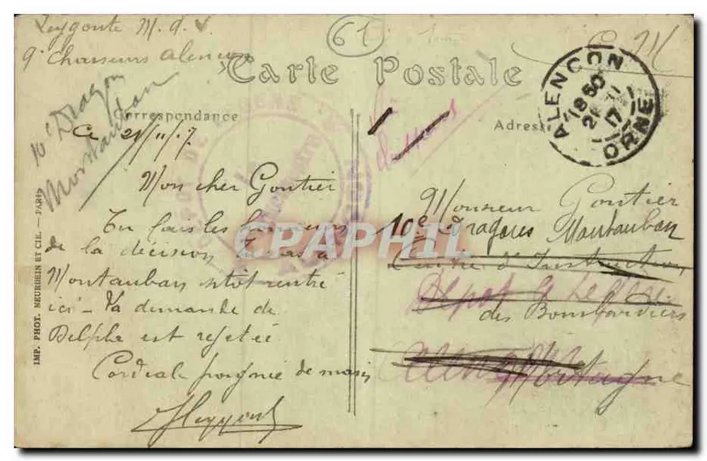 Alençon — O Castelo dos Duques de Alençon — ND. Fot. - Verso