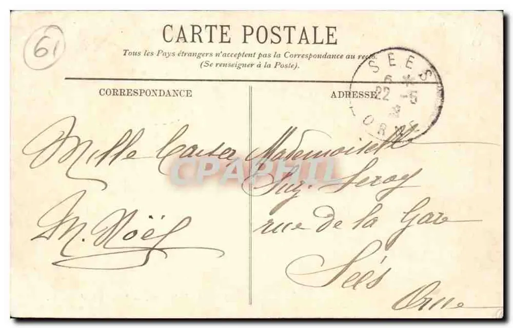 Saint-Hilaire-sur-Risle — A Estrada para Paris — Cliché E. R. — Argentan - Verso