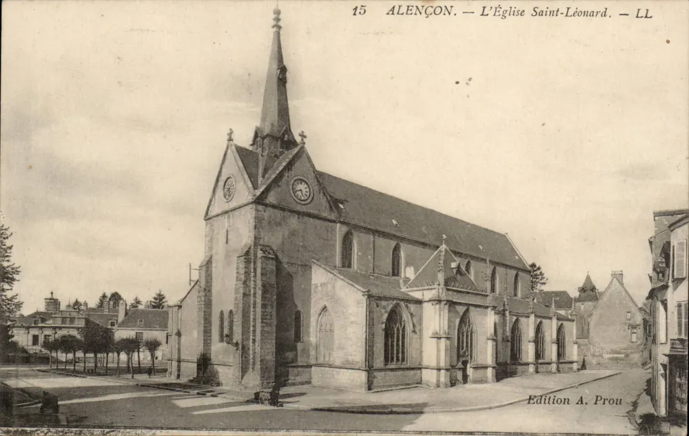 Alençon — A Igreja de São Léonard — Edição A. Prou — n°15 - Frente