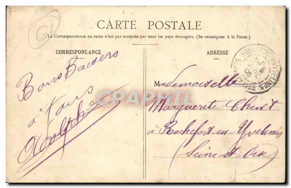 Domfront - As Tanneries — G. Hubert, edit. Domfront (Orne) - Cliché P. Galeran - Verso