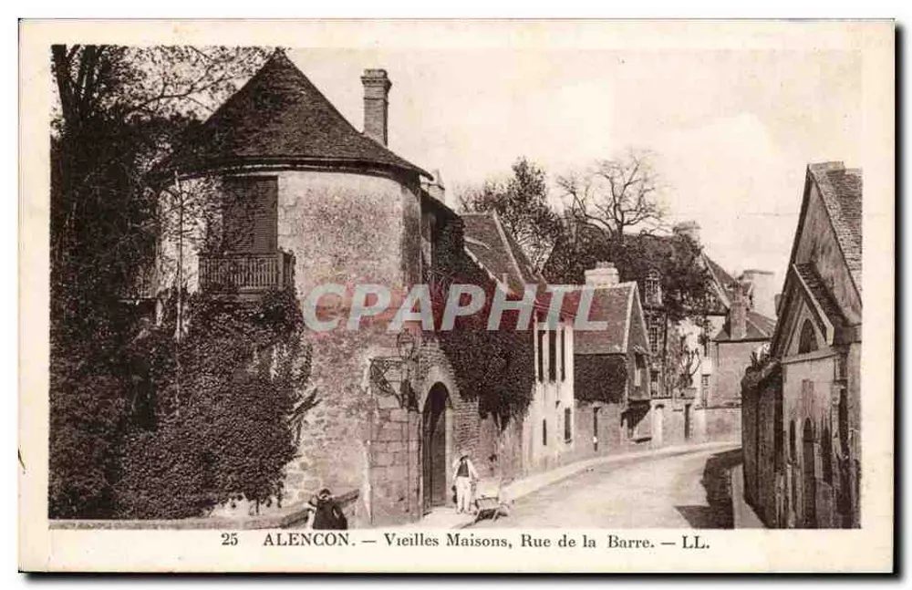 Alençon — Alte Häuser, Rue de la Barre — LL. - Vorderseite