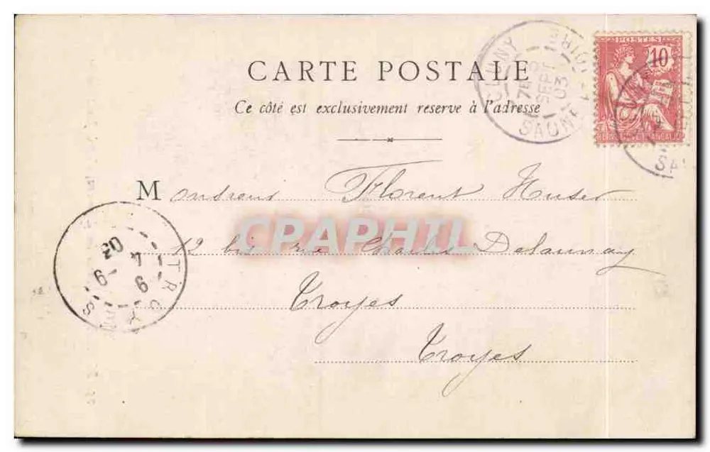 Lamartine im Alter von 70 Jahren — nach Janet Lange — B F CHALON-SAONE - Rückseite