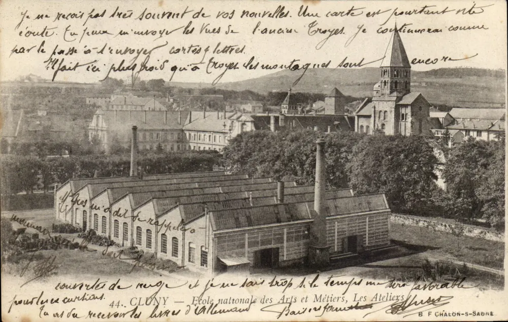 Cluny — École nationale des Arts et Métiers, Les Ateliers — B. F. Châlon-saône - Vorderseite