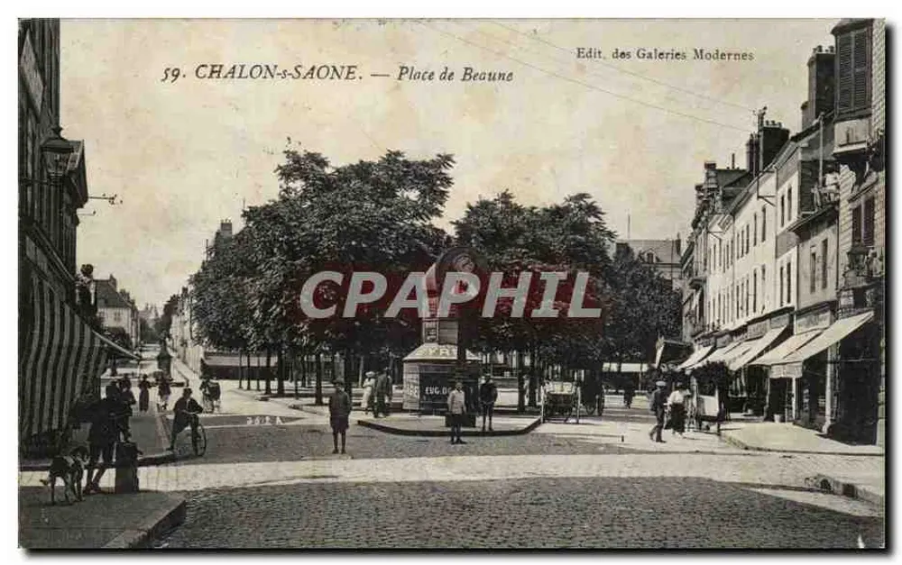 Chalon-sur-Saône — Praça de Beaune — Edit. das Galerias Modernas, n°59 - Frente