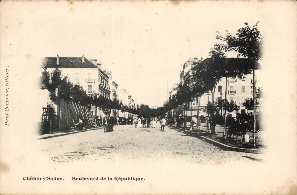Châlon-sur-Saône — Boulevard de la République — Paul Chervrier, editor - Frente