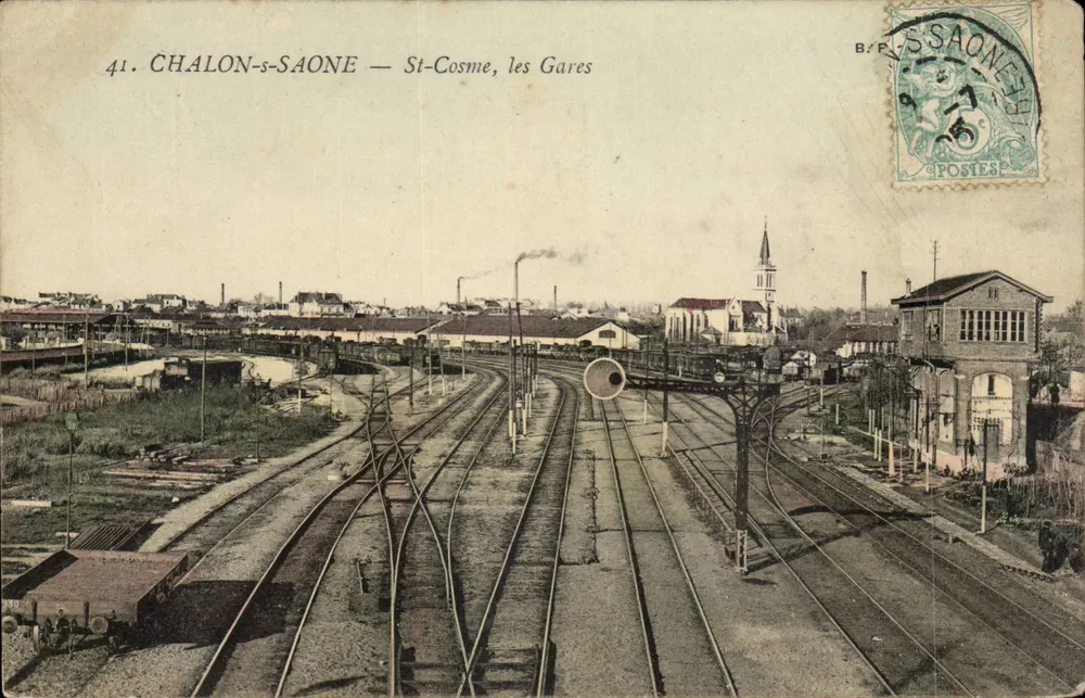 Chalon-sur-Saône — St-Cosme, as Estações — B.P. SAÔNE-ET-LOIRE - Frente
