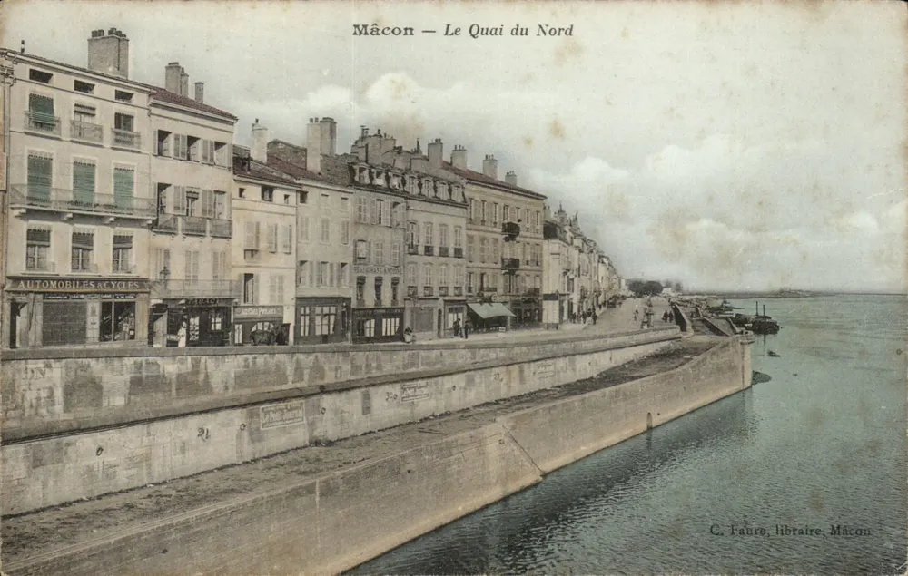 Mâcon — Le Quai du Nord — C. Faure, boekhandel, Mâcon - Voorkant
