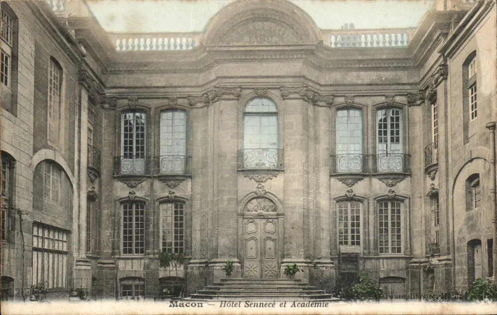 Mâcon — Hotel Sennecé y Academia — editor: Laure, librero, Mâcon - Anverso