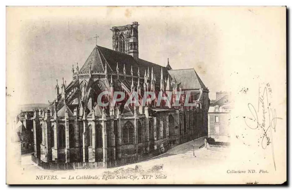 Nevers — A Catedral, Igreja de São Ciro, Século XVI — Collections ND. Phot. - Frente