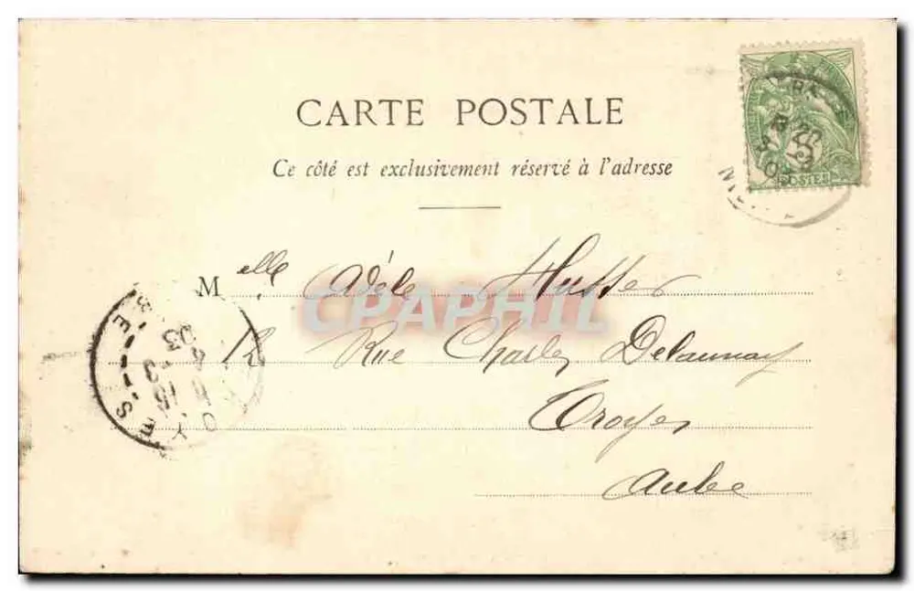 Nevers — Torre do Palácio Ducal — Livraria Th. Roppleau, Nevers - Verso