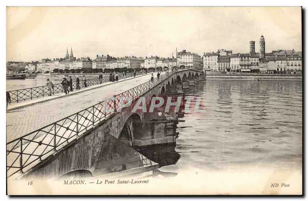 Macon — O Ponte Saint-Laurent — ND Phot - Frente