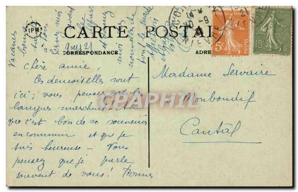 Corbigny — Scuola elementare superiore — Antica Abbazia — C. Pinoteau, editore Cordillier - Verso