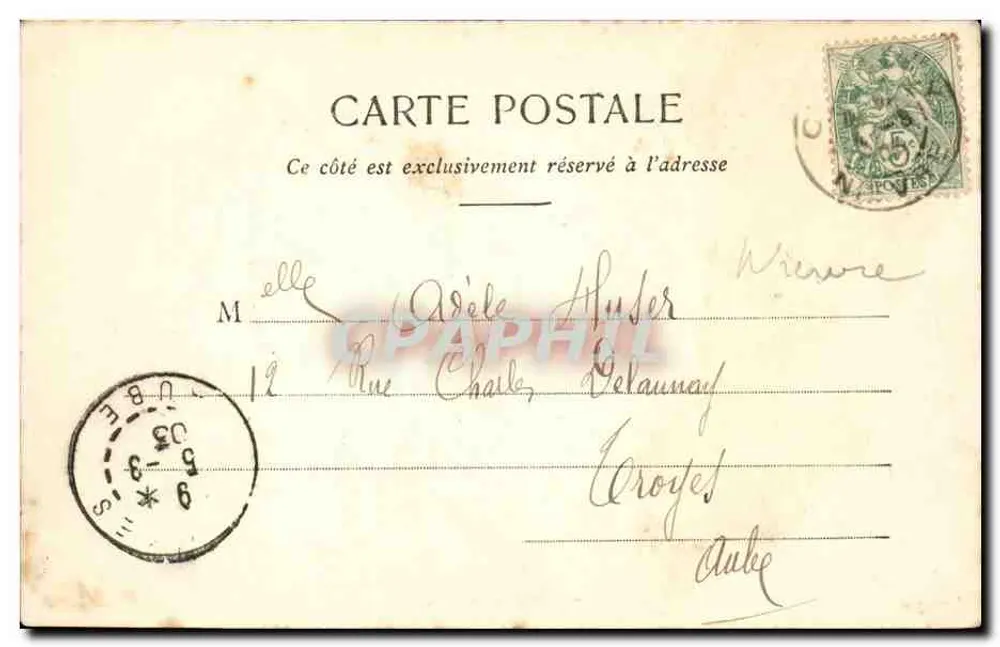 Clamecy - A Igreja de São Martinho no Século XVIII — Dorvignues fot.édit. Clamecy - Verso