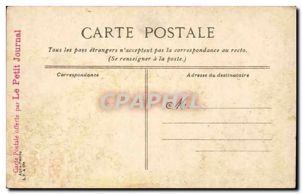 Ansicht der Stadt und des Hafens — Le Petit Journal — L.V. & Cie - Rückseite