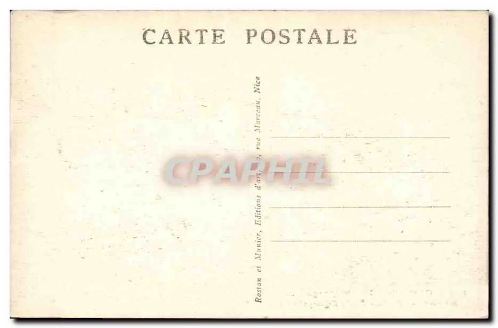 Französischer Erinnerungsbrief — Friedhof Bandes — 1893 — Verleger: Roston et Manier, Nice - Rückseite