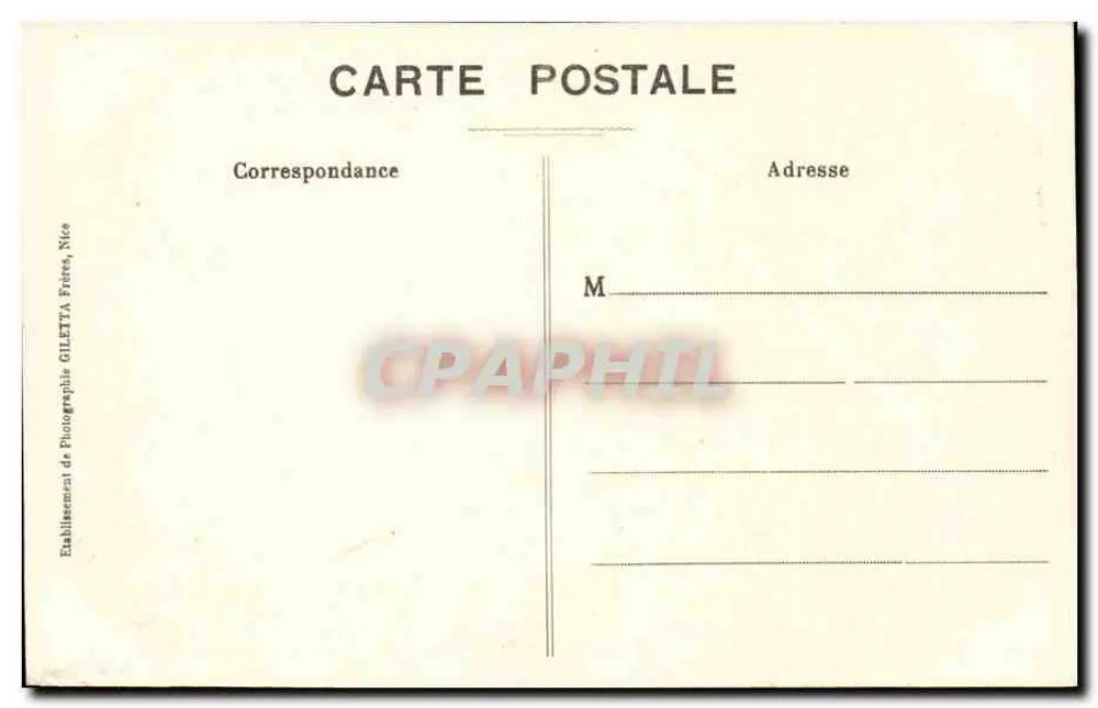 Karneval von NICE XXXIX — Wagen des S. M. Karnevals — Projekt S. M. Biasini, spanischer Bauunternehmer - Rückseite