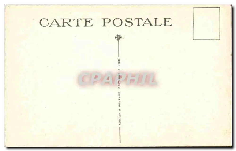 A Costa do Azul — Escada florida — Rostan & Réneaud, editados em Nice - Verso