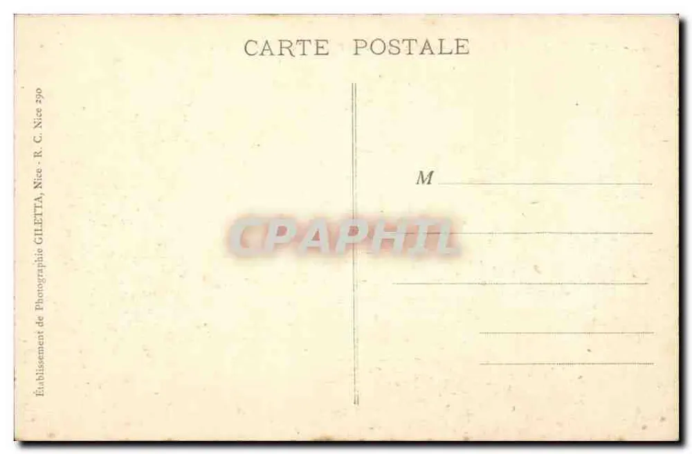 Costa Azul en vuelo de Mentón a Cannes — Edición Giletta - Reverso