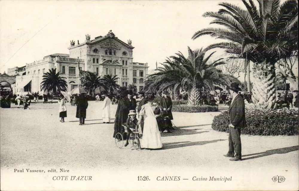 CANNES — Municipal Casino — Paul Vasseur, Verlag Nice, Nr. 1526 - Vorderseite