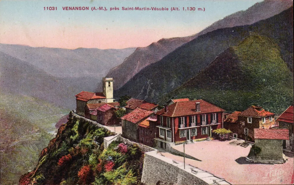 Venanson (A.-M.), perto de Saint-Martin-Vésubie (Alt. 1.130 m.) — Editor ADIA IMP. — Número de série 11031 - Frente