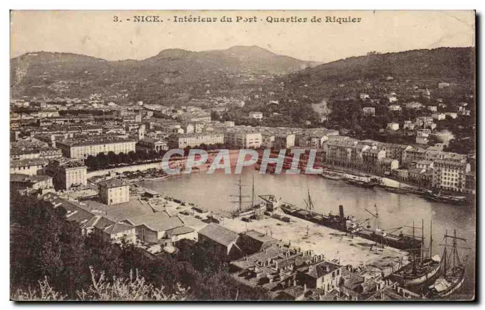 Nice - Intérieur du Port - Quartier de Riquier — éditeur 'C. Bletta' n°3 - Frente