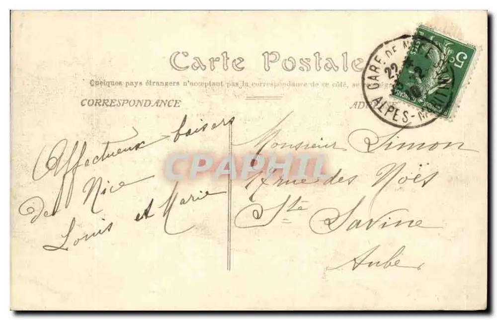 Nice — Le Port — Edição Picard, n°49 - Verso