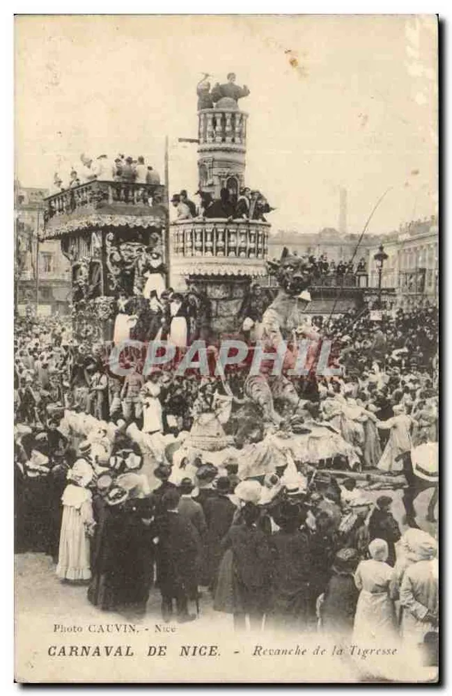 Karneval von Nizza - Rache der Tigerin — Foto Cauvin - Vorderseite