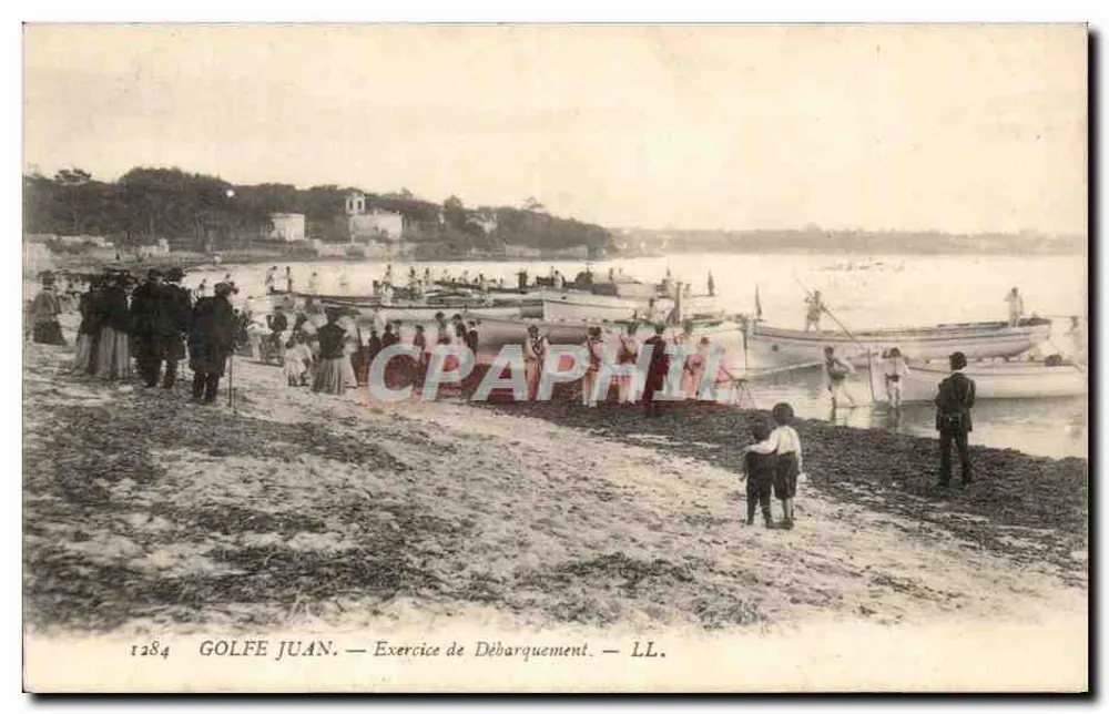 Golfe Juan — Exercice de Débarquement — LL. n° 1284 - Recto
