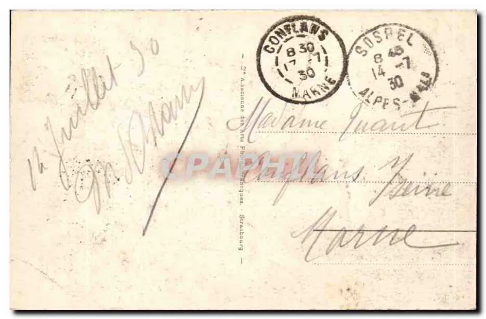 Sospel - Vista geral — editor desconhecido, n° 42 - Verso