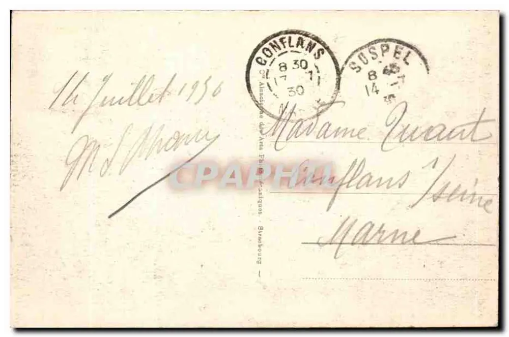 Sospel - Der Alte Brücke und die Italienischen Berge — Unbekannter Verlag, Nr. 7 - Rückseite