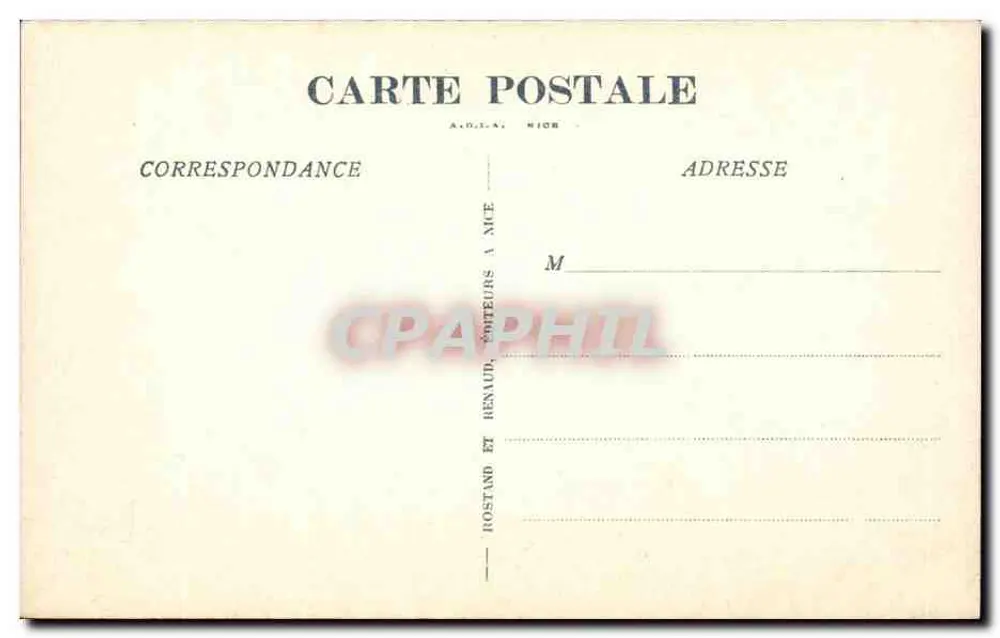 La Turbie (A.-M.) — Allgemeiner Blick auf das Fürstentum Monaco — Verleger Rostand et Renaud, Nice - Rückseite