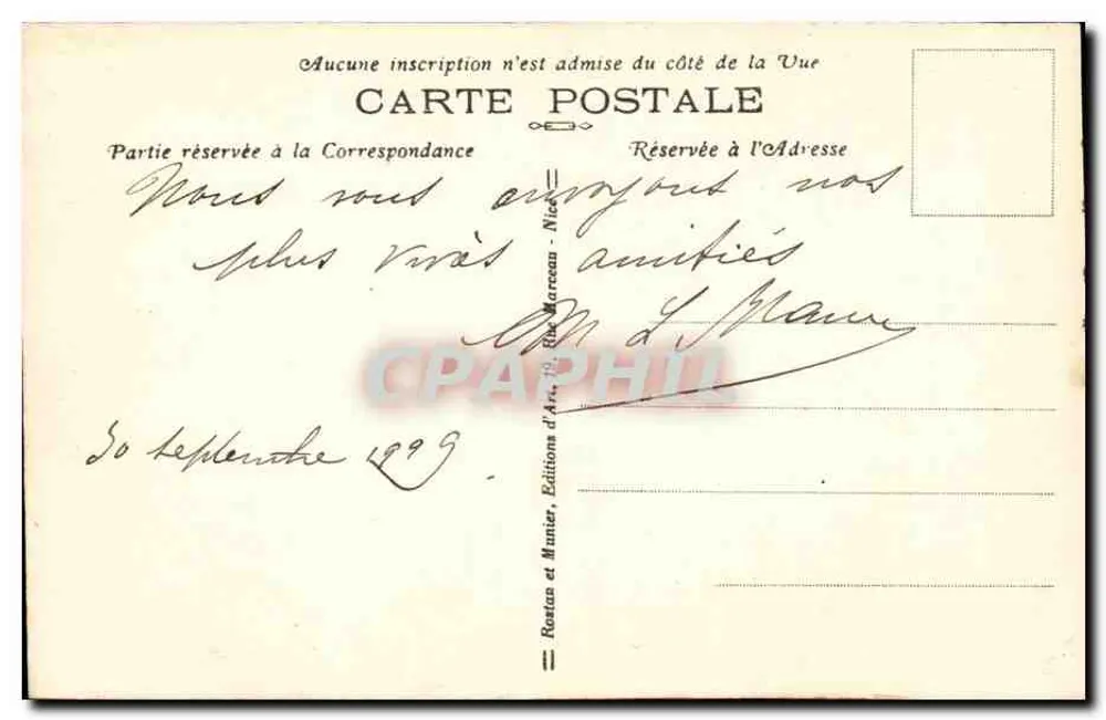 Castelo de Cagnes (A.-M.) — Biblioteca — R. M. - Verso