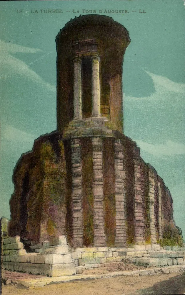 La Turbie — A Torre de Augusto — LL - Frente