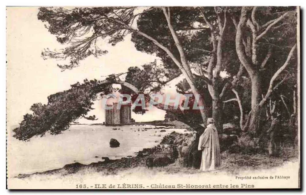 Insel Lérins - Schloss Saint-Monorat zwischen den Kiefern — Exklusives Eigentum der Abtei - Vorderseite