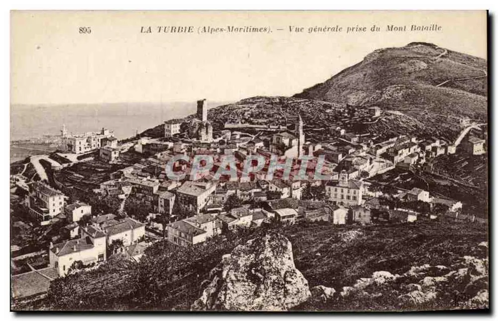 La Turbie (Alpes-Maritimes) — Allgemeiner Blick vom Mont Bataille — n° 895 - Vorderseite