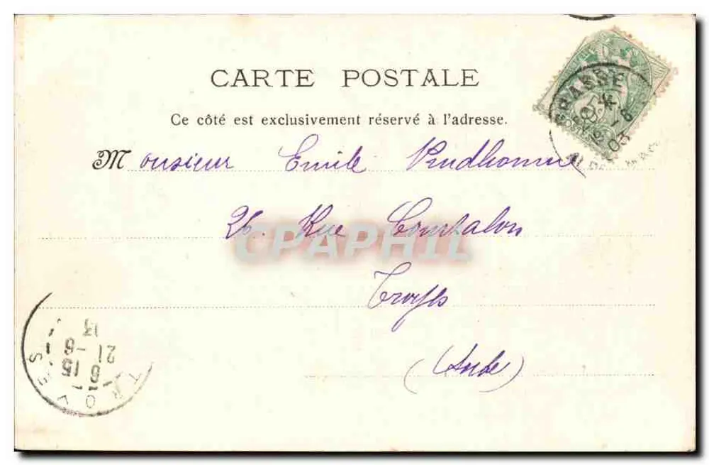 Estérel — Auberge dos Adrets — P. L. Maillan, edição Cannes 425a - Verso