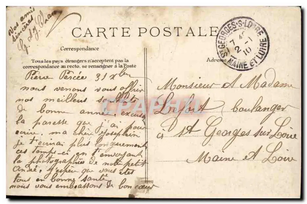 Porte Bonheur von Nantes — Sammlung F. Chapeau, Nantes — Verlag unbekannt - Rückseite
