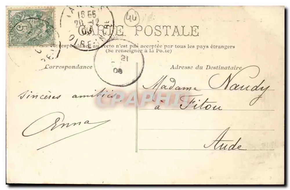 NANTES — O Hotel de Ville — Coleção R. J. de Pantes - Verso
