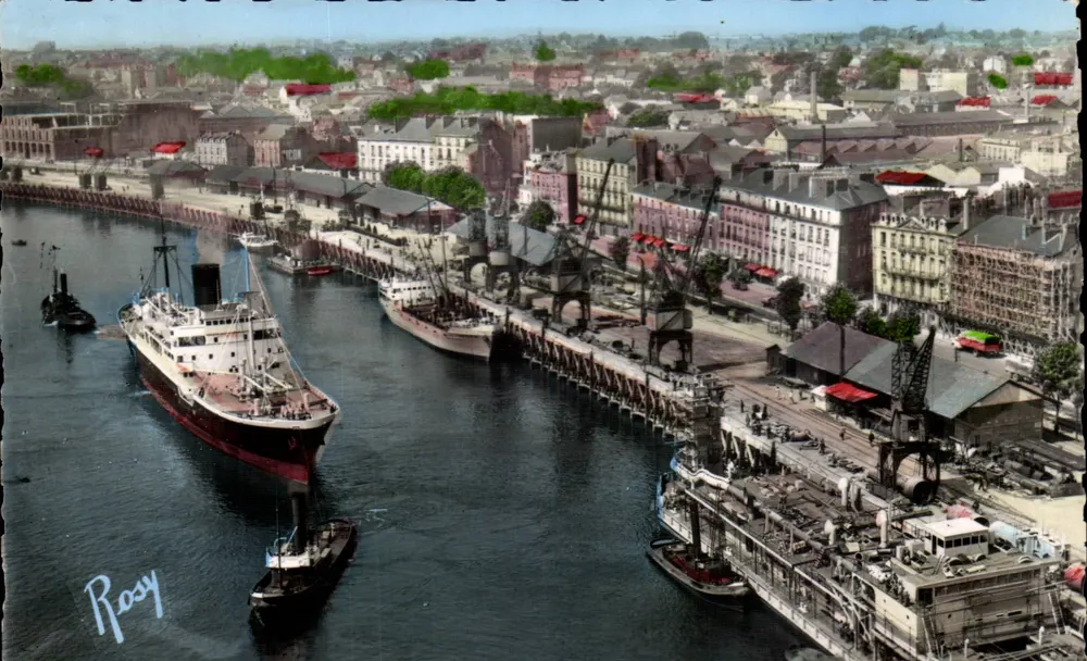 Nantes — Quai de la Fosse, aufgenommen vom Transbordeur — F. Chapeau, Nantes - Vorderseite