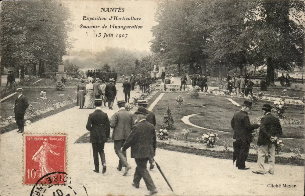 NANTES — Gartenbau-Ausstellung — Erinnerung an die Eröffnung am 13. Juni 1907 — Cliché Meyer - Vorderseite