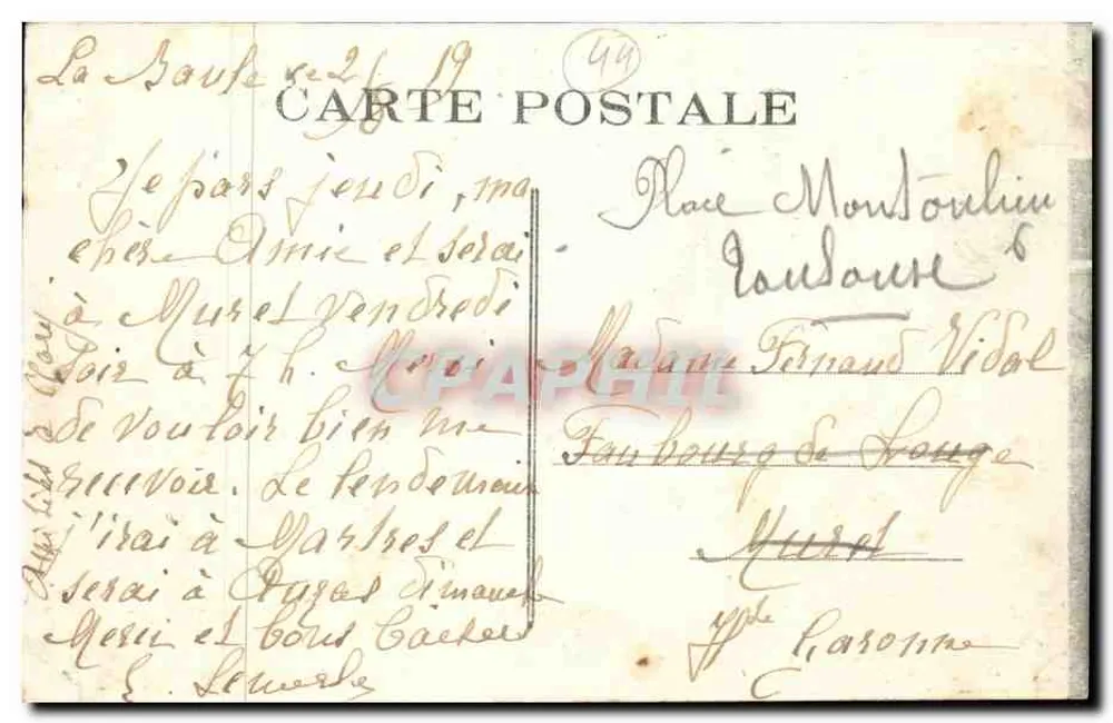La Baule (L.-Inf.) — Paludier auf Ausflug — Phototypie Vassellier, Nantes - Rückseite