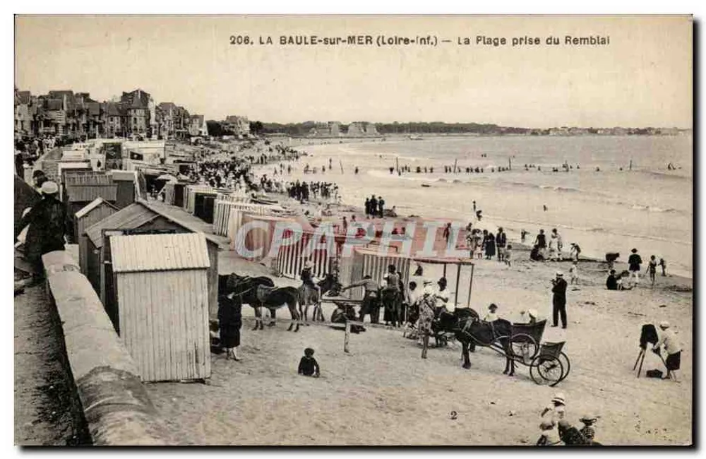 La Baule-sur-Mer (Loire-inf.) — Die Strandpromenade vom Damm — F. Chareau, Nantes - Vorderseite