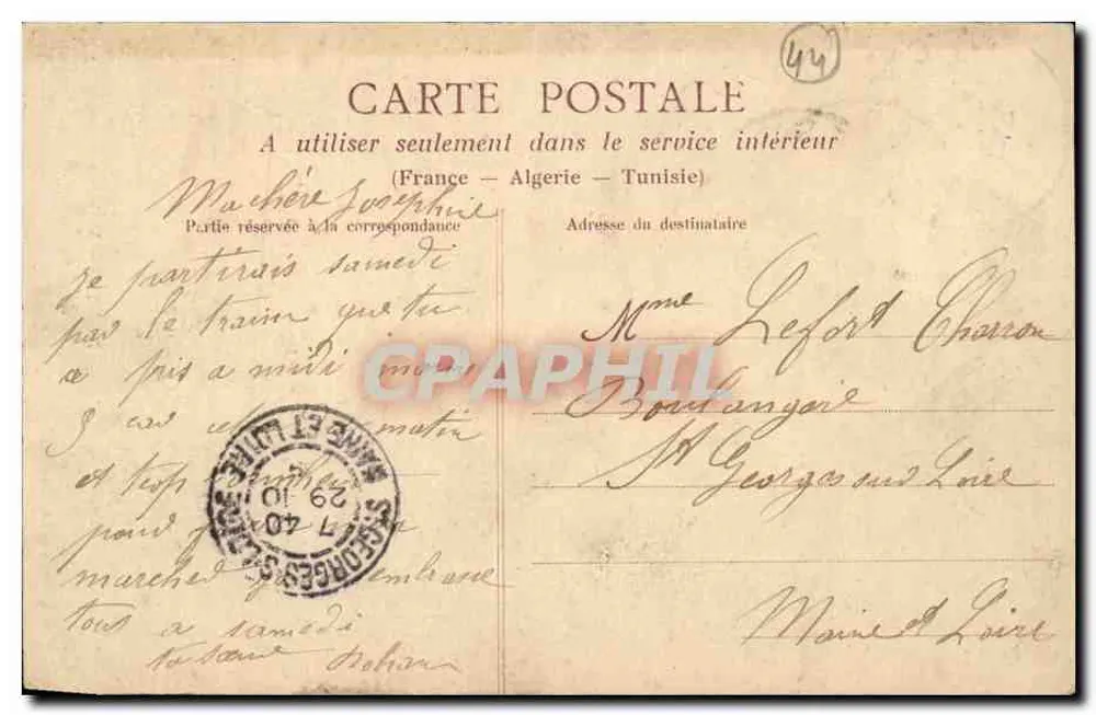 NANTES — Alte Häuser der Rue Sainte-Croix — Héliotypie Dugai, Nantes - Rückseite