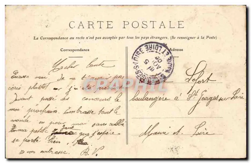 NANTES - L'Hôtel-de-Ville — Fototipo Vassilien, Nantes, n°169 - Verso