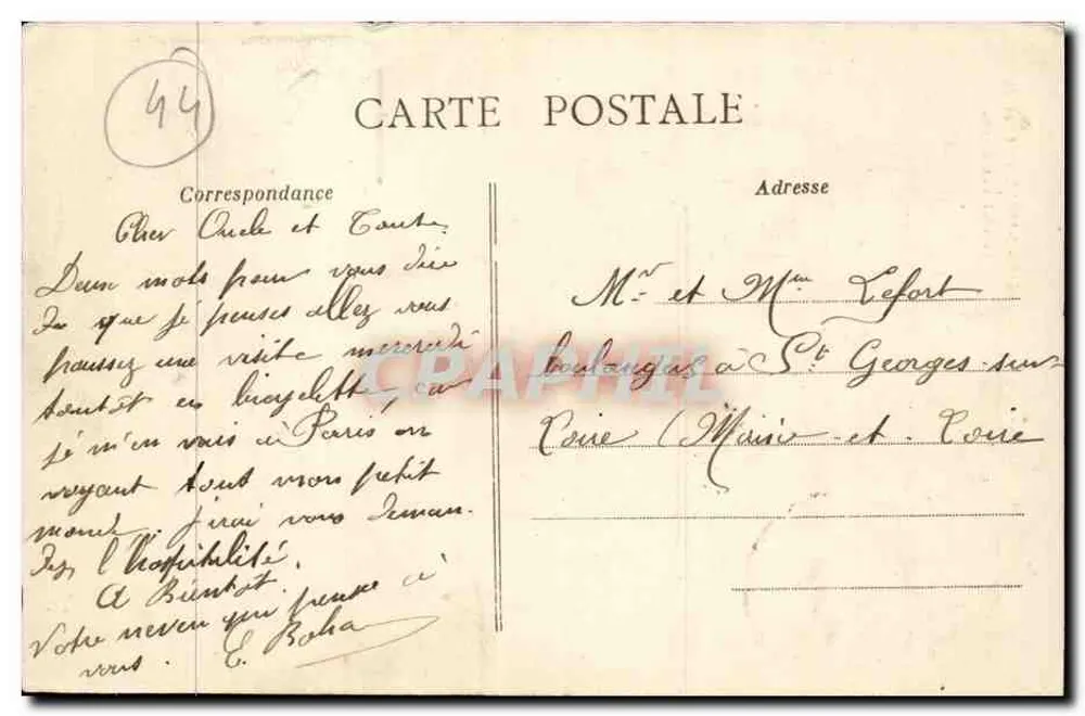 NANTES - Estátua do general Cambrenne — Artaud-Nozais, Nantes, n°636 - Verso