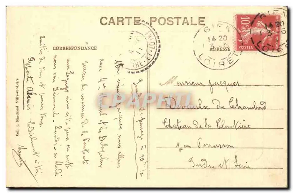 Gien (Loiret) — Vista geral — L. Marehand, n° 1021 - Verso