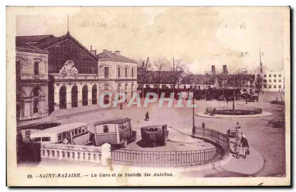 Saint-Nazaire — Die Station und die Bushaltestelle — n°69 - Vorderseite